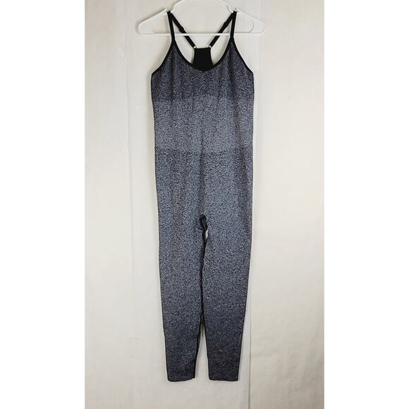 Pink Active Seamless grey racerback athletic jumpsuit Size Large Gym Loungewear - Picture 1 of 8